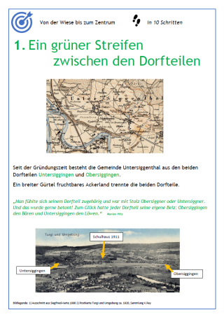 1. Ein grüner Streifen zwischen den Dorfteilen